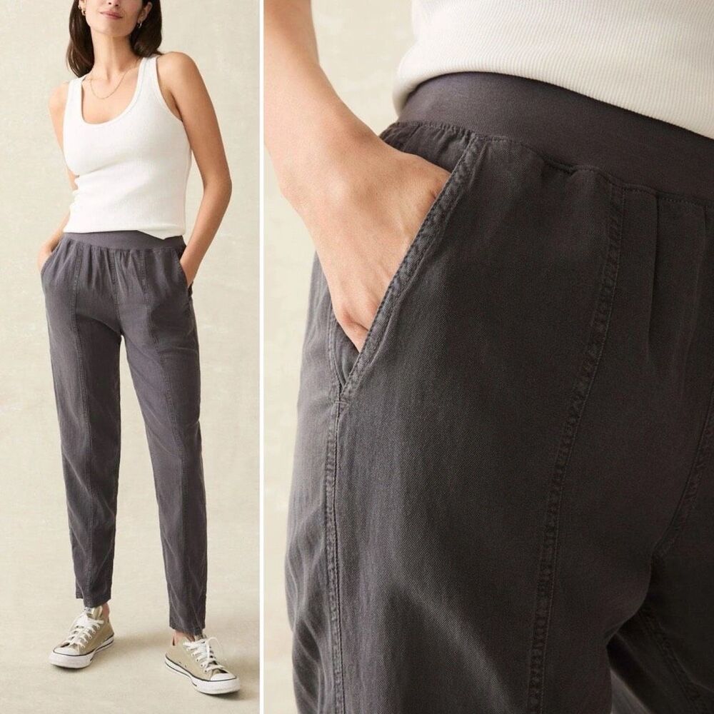 Faherty NWT Arlie Day Pant in Washed Black Size XL - Picture 4 of 6